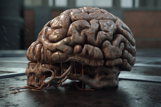 Un cerebro humano con la palabra cerebro en él