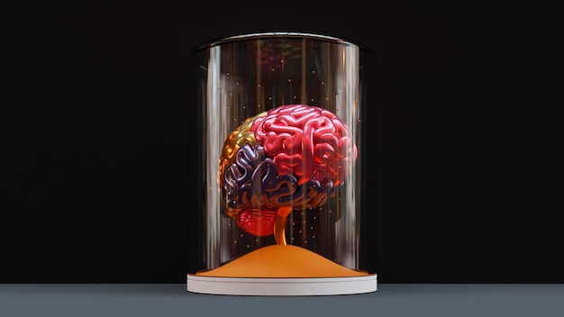 Foto cerebro humano realista