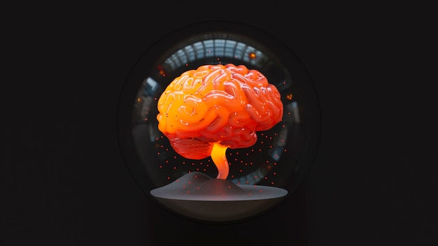 Foto cerebro humano realista