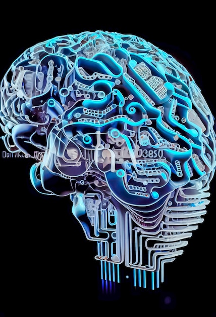 Cérebro humano robotizado Ia generative