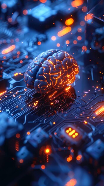 Un cerebro se muestra en un chip de computadora