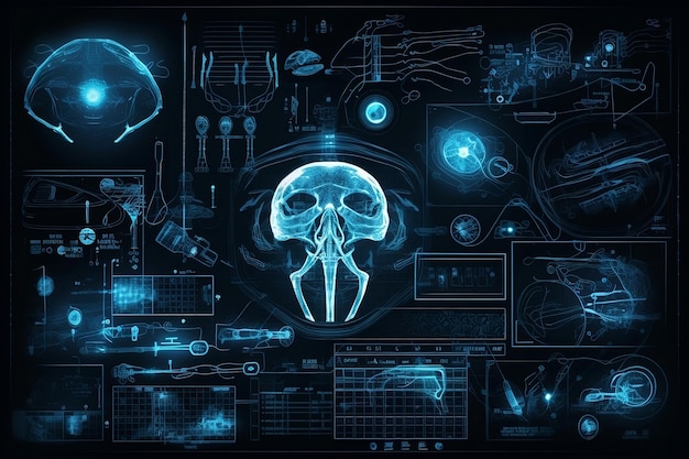 Cerebro y tecnología Xray Generative AI