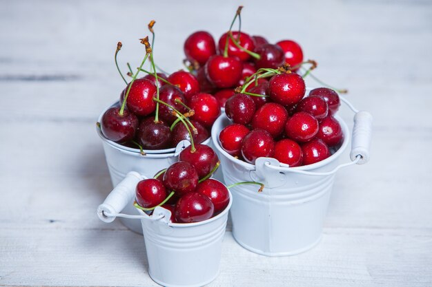 cerejas frescas prontas para comer