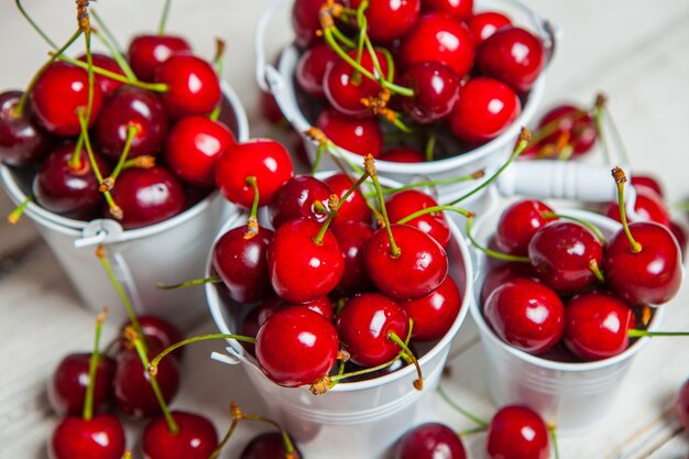 cerejas frescas prontas para comer