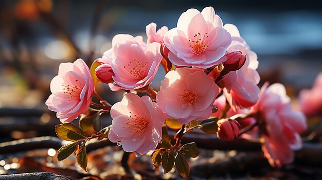 Foto cerejeira em flor na primavera