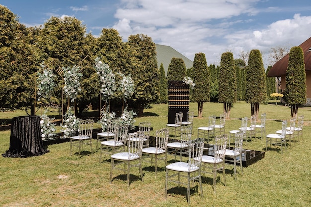 La ceremonia de la boda de lujo