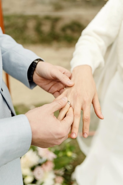 Ceremonia de boda en las montañas.