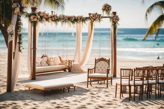 una ceremonia de boda en la playa