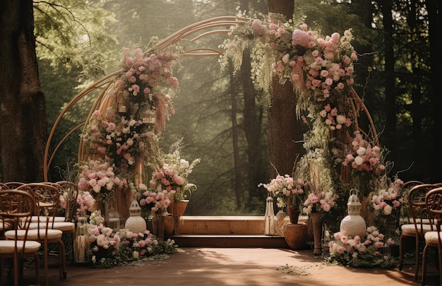 Ceremonia de bodas en el bosque