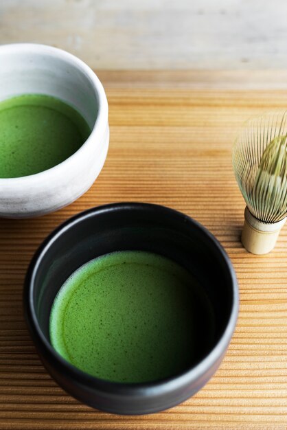 Ceremonia de matcha oriental japonesa tradicional