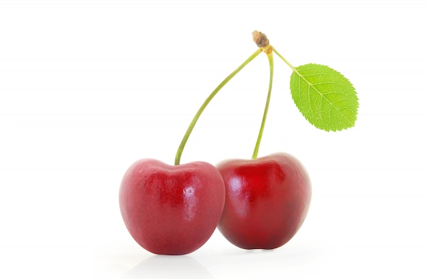 Cereza dulce en la mesa