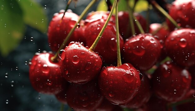 cerezas en agua