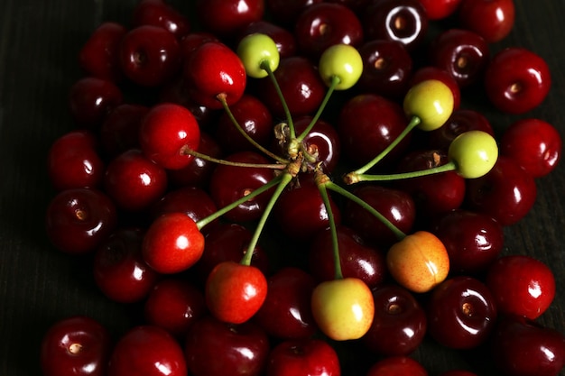 Cerezas dulces de cerca