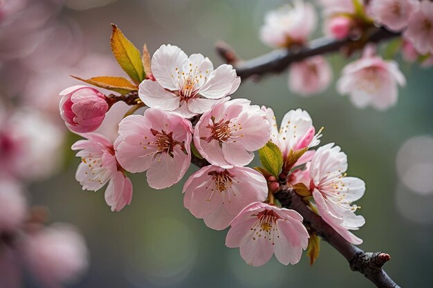 Foto las cerezas en flor