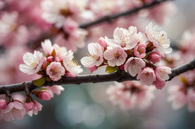 Foto las cerezas en flor