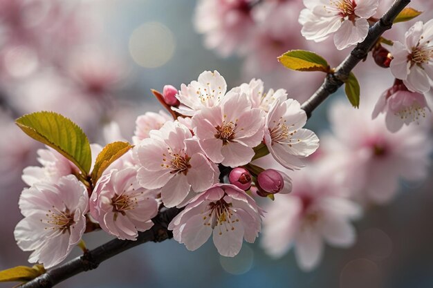 Foto las cerezas en flor