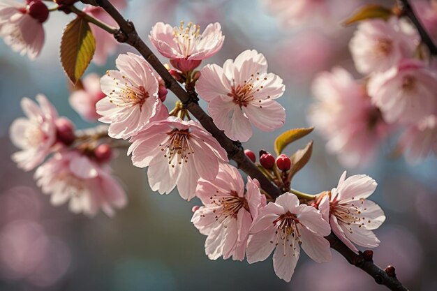 Las cerezas en flor