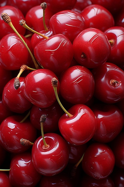 las cerezas rojas