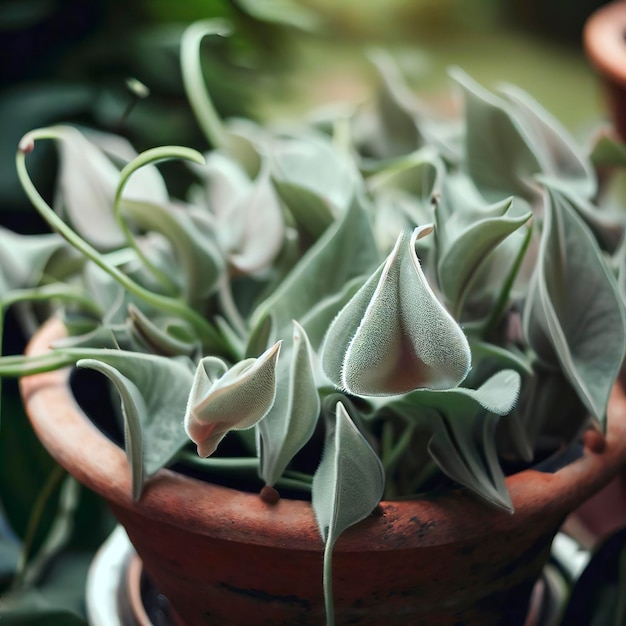 Ceropegia woodii in einem Blumentopf