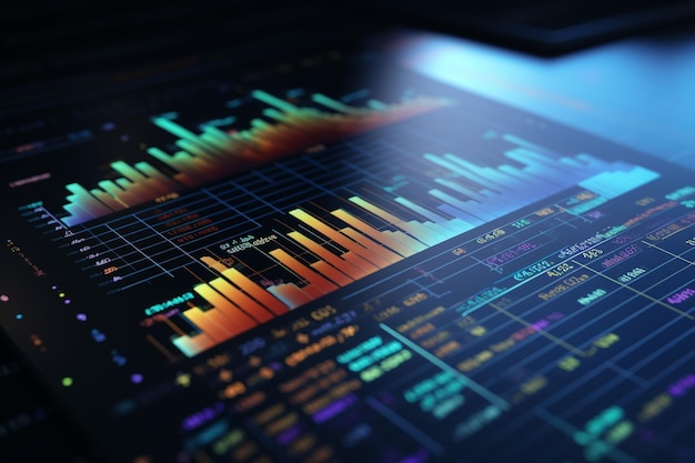 Cerrado de un documento de informe financiero que muestra Generative ai