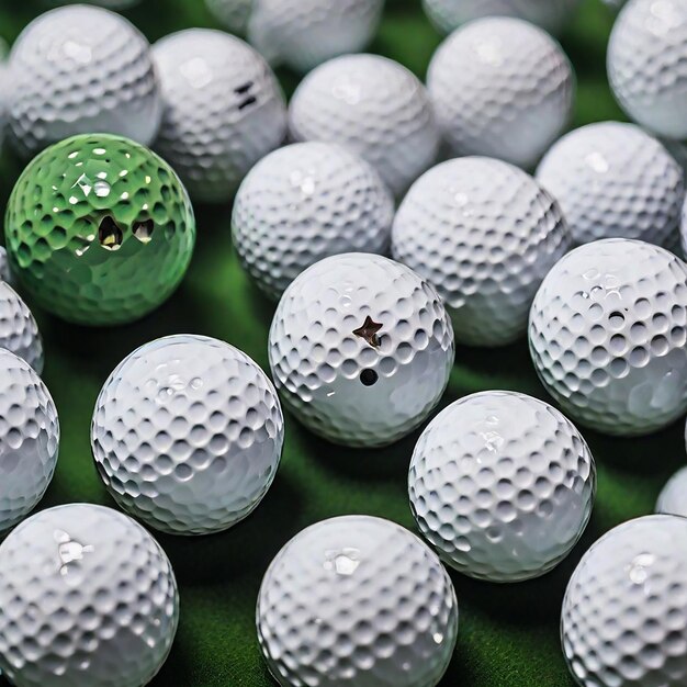 Cerrado en las pelotas de golf