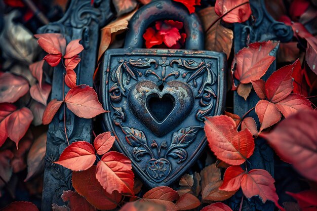 Cerraduras de amor vintage concepto símbolo del romance y el amor eterno cerraduras de metal rústico fondo romántico