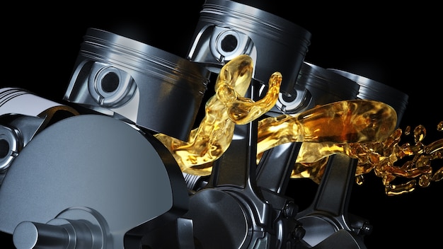 Cerrar el concepto de lubricar aceite de motor