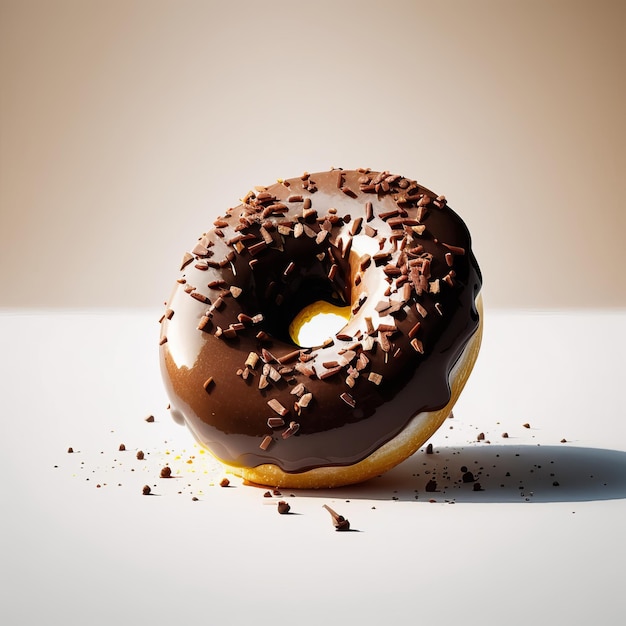 Foto cerrar donut de chocolate