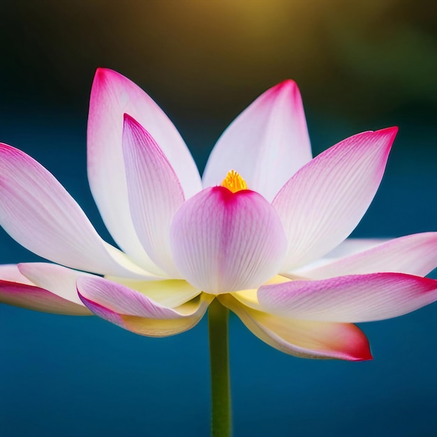 Cerrar elegante flor de loto creada con tecnología generativa de IA