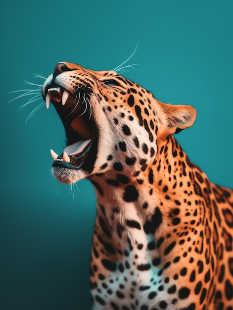 Cerrar foto de leopardo