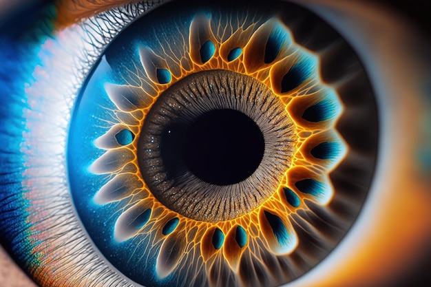 Cerrar fotografía en color de un ojo humano