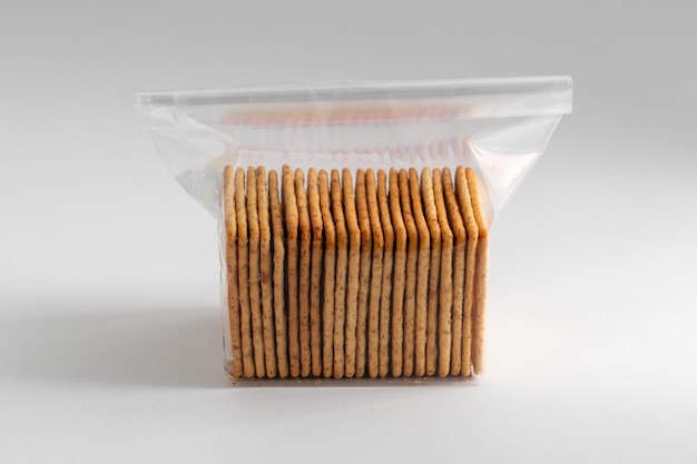 cerrar las galletas o galletas en bolsas de plástico