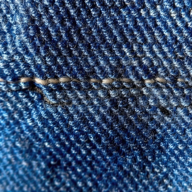 Cerrar imagen de una tela de blue jeans