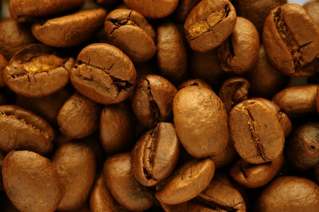 Cerrar en textura de grano de café