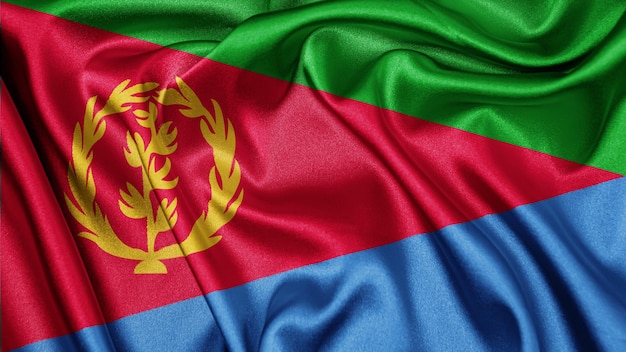 Cerrar textura realista bandera de Eritrea