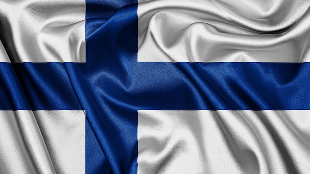 Cerrar textura realista bandera de Finlandia