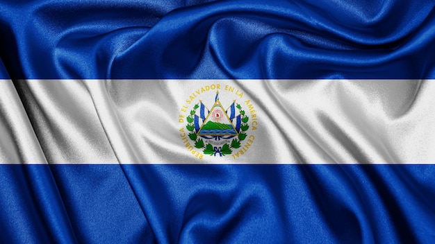 Cerrar textura realista bandera de El Salvador