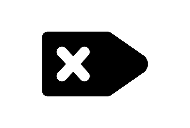 Cerrar web icono negro cruz x símbolo aplicación signo arte