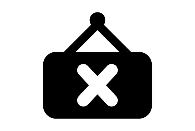 Cerrar web icono negro cruz x símbolo aplicación signo arte