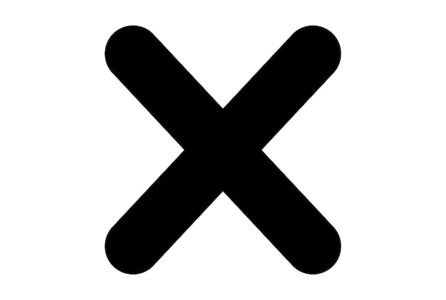 Cerrar web icono negro cruz x símbolo aplicación signo arte