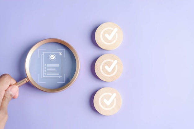 Certificado de calidad y documento de lista de verificación que inspecciona la asignación de planificación de marketing objetivo con gestión de calidad Certificación de estandarización Cumplimiento de las regulaciones, servicios y estándares