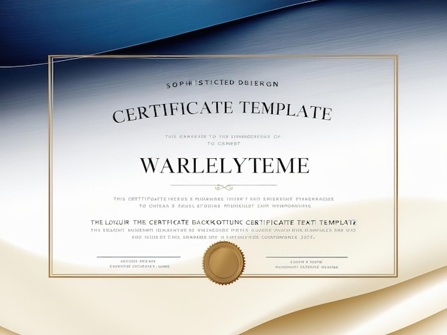 un certificado para un certificado que dice "certificado"
