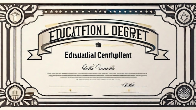 Certificado de grau educacional com honras
