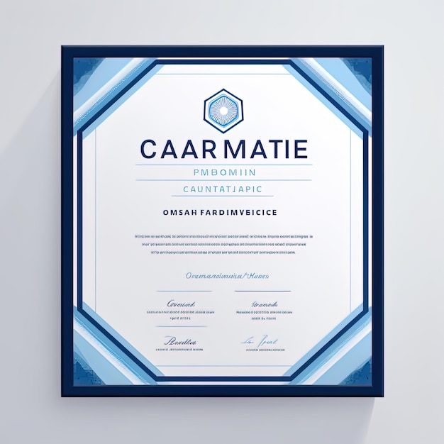 un certificado enmarcado para un caribú para el evento