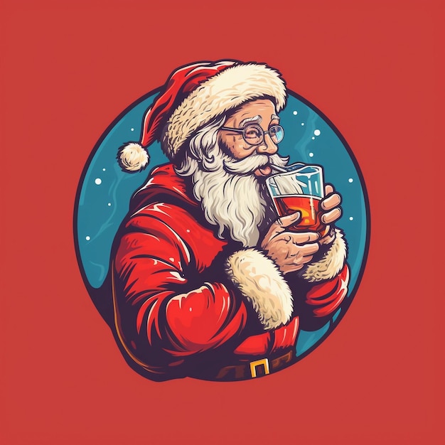 Cerveja de Natal Magia Festas espumantes do Papai Noel