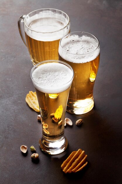 Cerveja e lanches