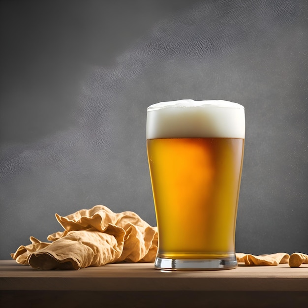 Cerveza dorada en un vaso