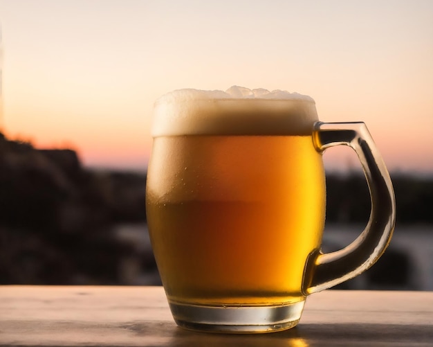 Foto cerveza fria dia da cerveja realismo