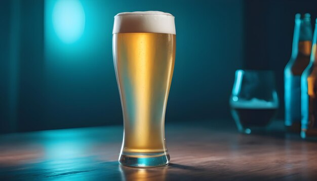 Cerveza Lager fría en una mesa