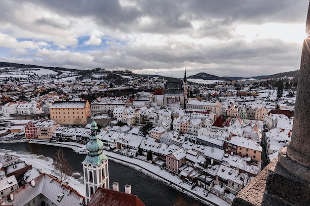 Cesky Krumlov día de invierno